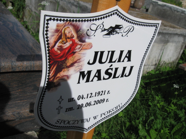 Julia Maślij 1921 Duszniki Zdrój - Grobonet - Wyszukiwarka osób pochowanych