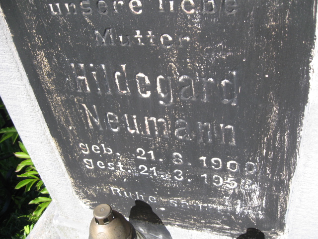 Hildegarda Neumann 1900 Duszniki Zdrój - Grobonet - Wyszukiwarka osób pochowanych