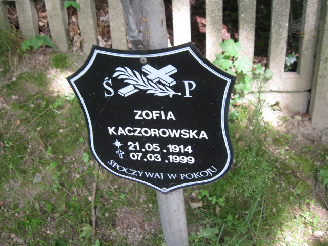 Zofia Kaczorowska 1914 Duszniki Zdrój - Grobonet - Wyszukiwarka osób pochowanych