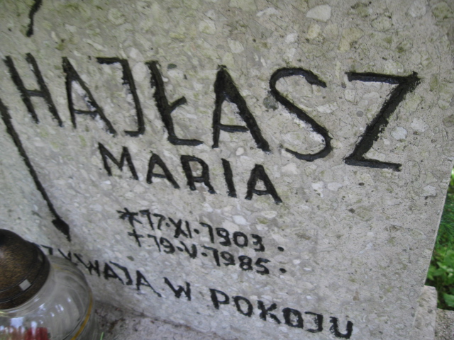 Maria Hajłasz 1903 Duszniki Zdrój - Grobonet - Wyszukiwarka osób pochowanych
