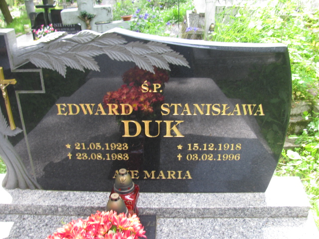 Edward Duk 1923 Duszniki Zdrój - Grobonet - Wyszukiwarka osób pochowanych