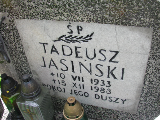 Tadeusz Jasiński 1933 Duszniki Zdrój - Grobonet - Wyszukiwarka osób pochowanych