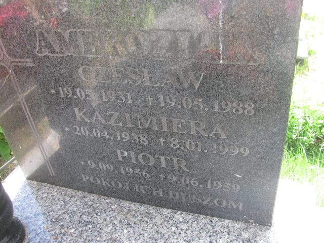 Czesław Ambroziak 1931 Duszniki Zdrój - Grobonet - Wyszukiwarka osób pochowanych