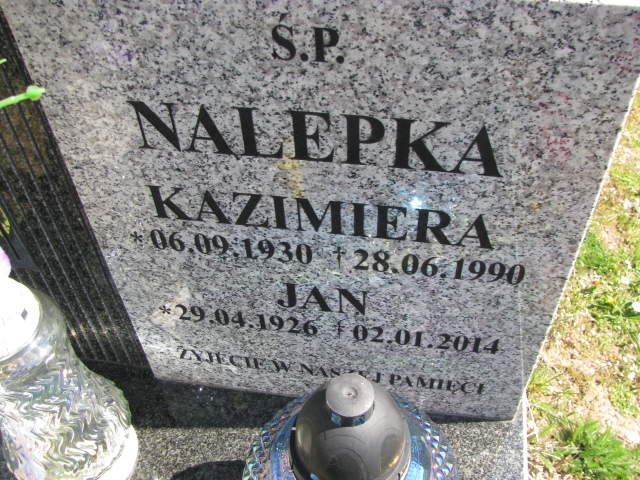Jan Nalepka 1926 Duszniki Zdrój - Grobonet - Wyszukiwarka osób pochowanych
