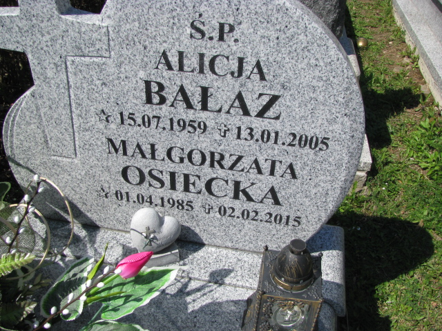 Małgorzata Osiecka  1985 Duszniki Zdrój - Grobonet - Wyszukiwarka osób pochowanych