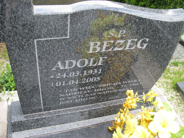 Adolf Bezeg 1931 Duszniki Zdrój - Grobonet - Wyszukiwarka osób pochowanych