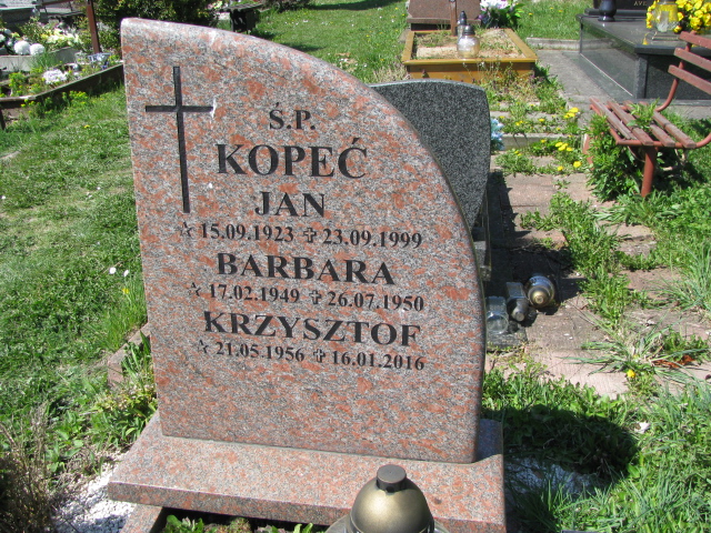 Krzysztof Kopeć 1956 Duszniki Zdrój - Grobonet - Wyszukiwarka osób pochowanych